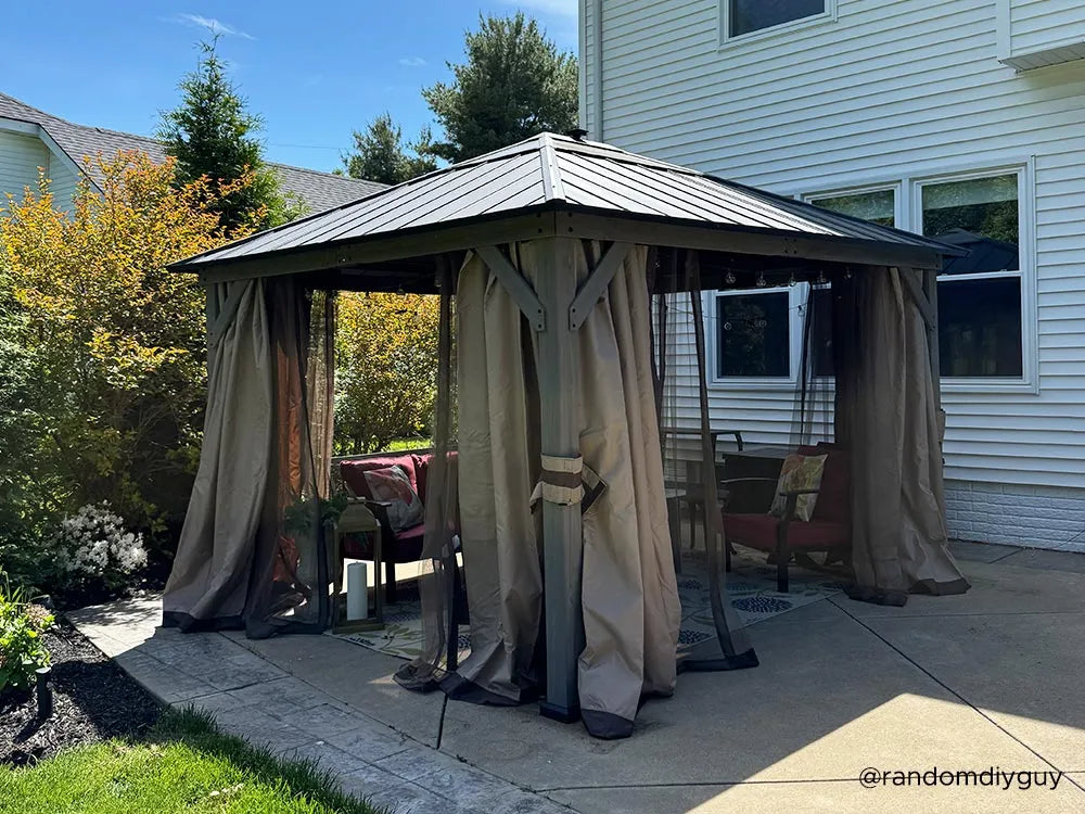 How to Add a Privacy Wall to a Gazebo with Netting?