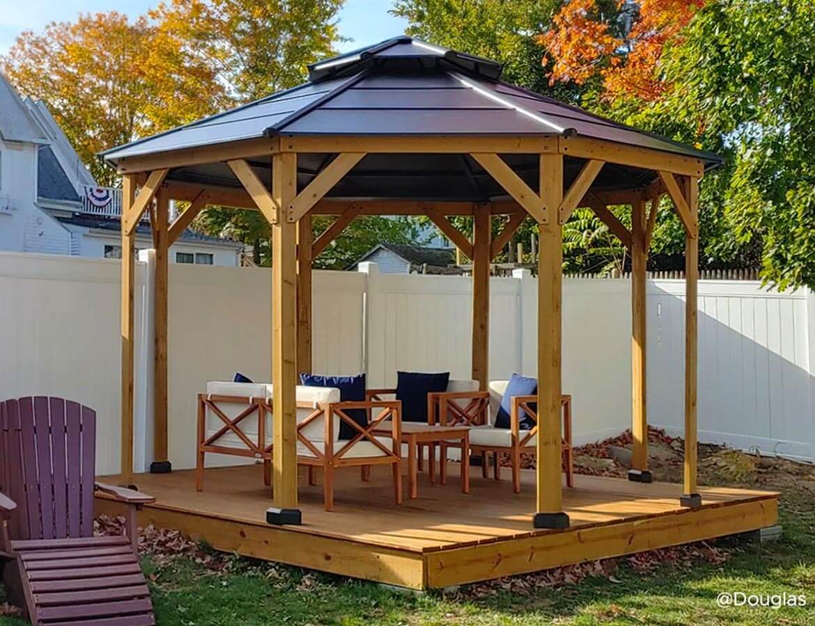 Octagon Wood Patio Gazebo