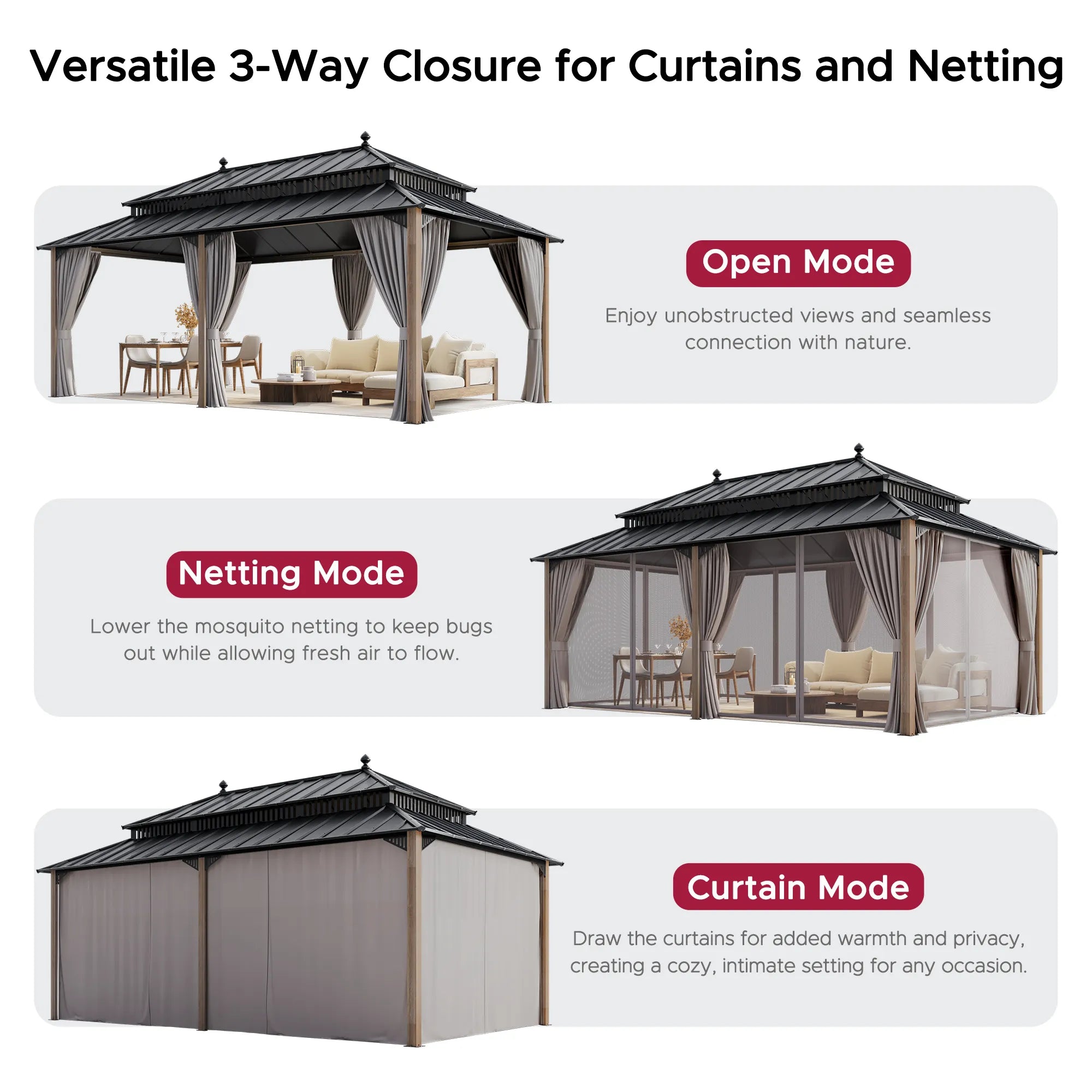 Kingston Elite Cedar Gazebo, 12x20