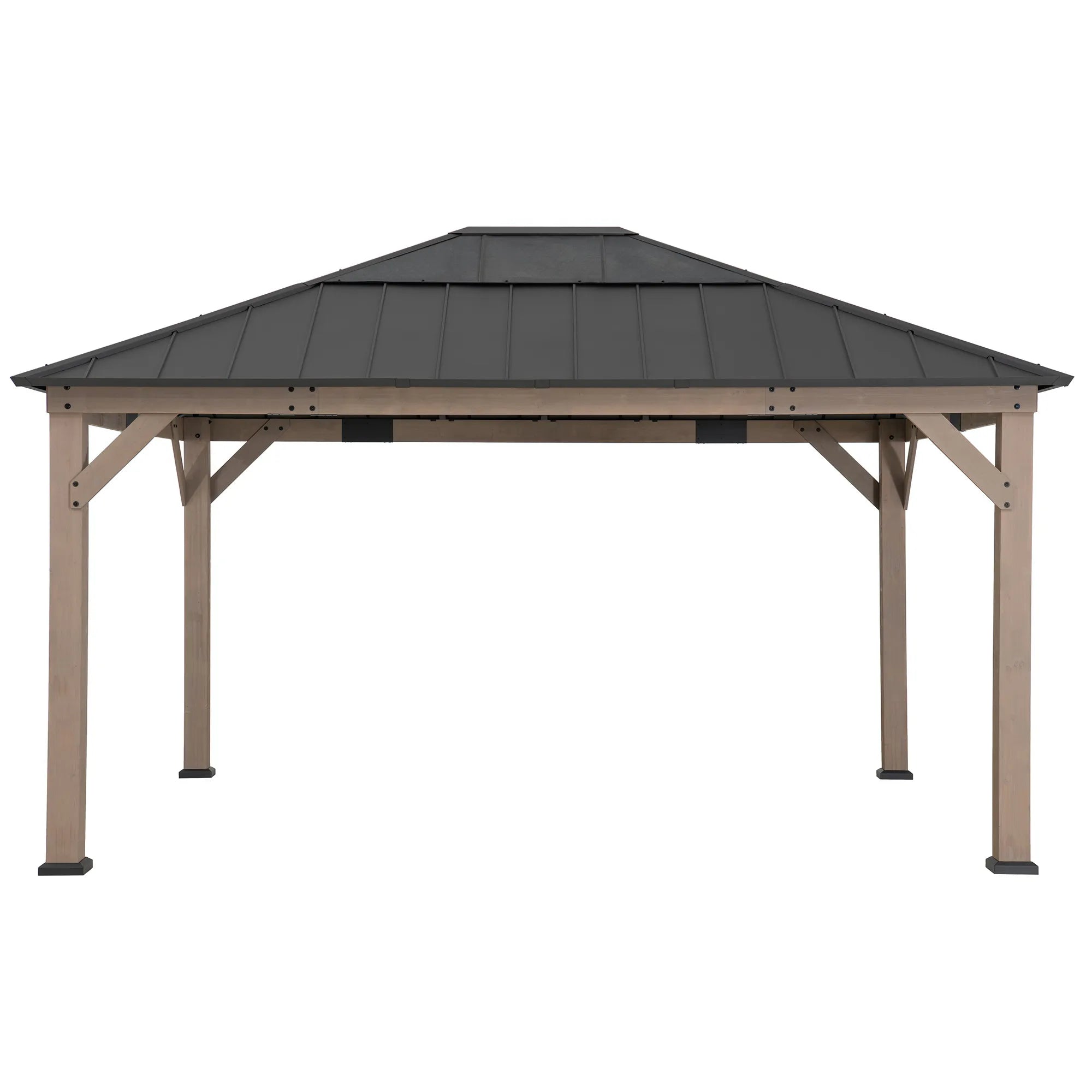 Antrim Skylight Cedar Gazebo - Dark Wood, 13x15
