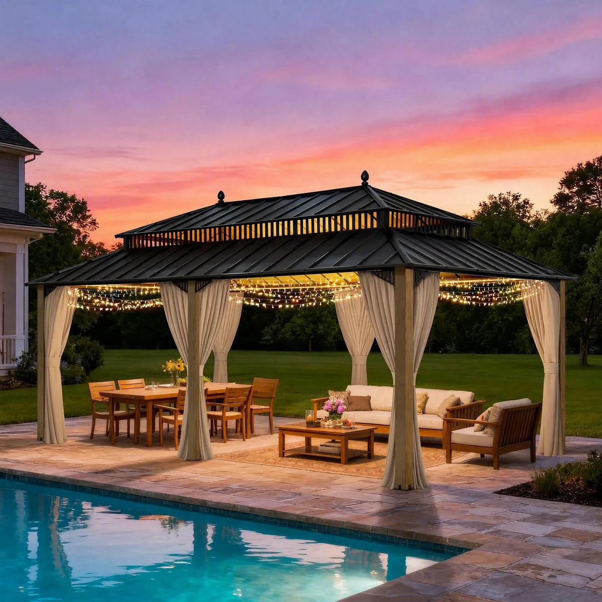 Kingston Elite Cedar Gazebo, 12x20