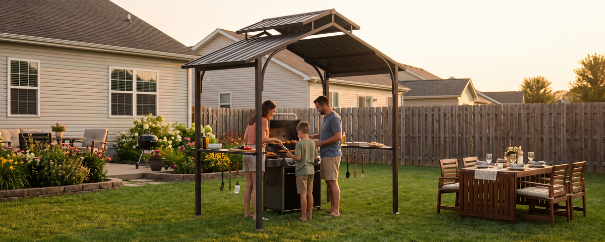Sunjoy pro-grill station gazebo