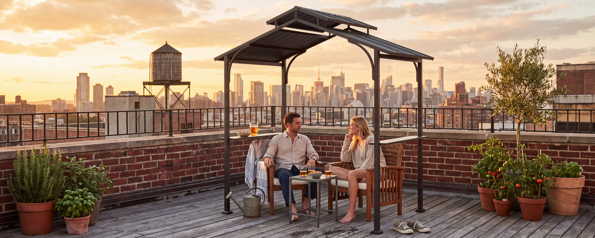Sunjoy pro-grill station gazebo