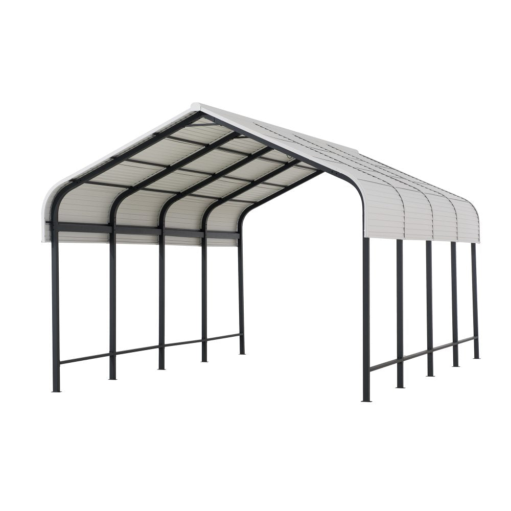 SUNJOY 12x20 Heavy Duty Metal Carport Gazebo with Ceiling Hook