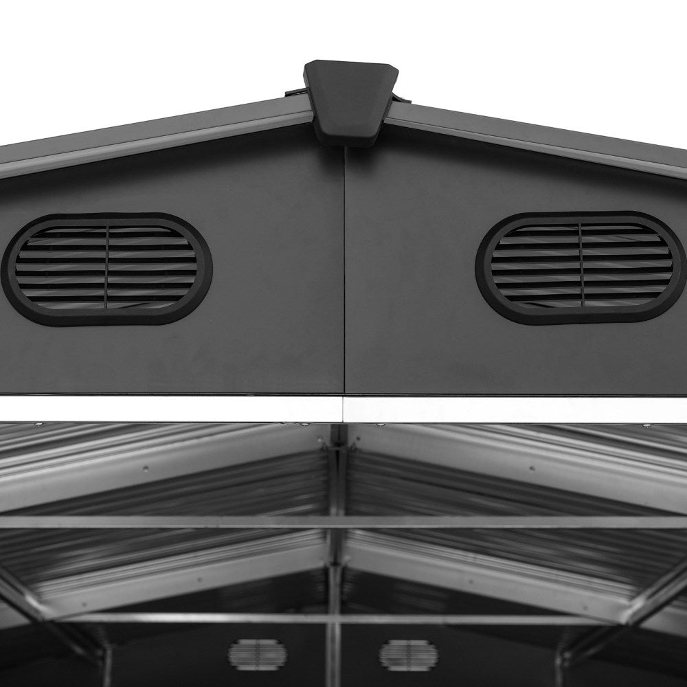 SUNJOY 10x20 Storage Shed Kits with Lockable Doors and Vents