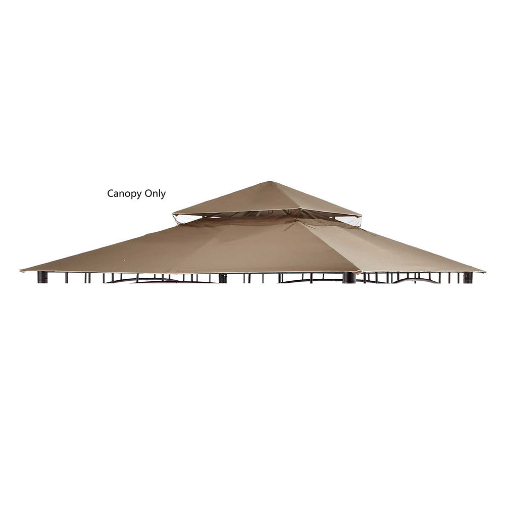 SUNJOY Khaki Replacement Canopy For Madaga Gazebo/Havana Gazebo (10X10 Ft) L-GZ136PST-2/7/9 Sold At Target/CTC.