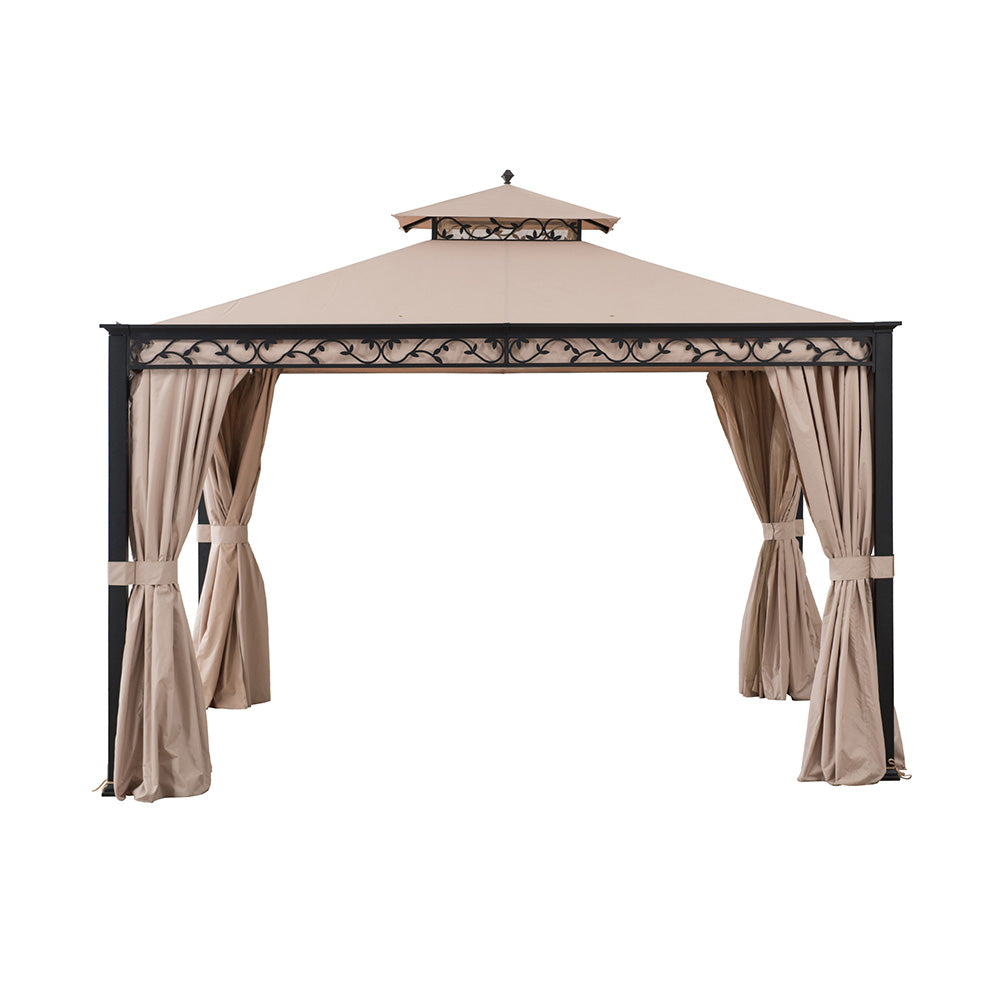 SUNJOY Khaki Replacement Canopy For Bewkes Softtop Gazebo (10X12 Ft) A101003202 Sold At SunNest.