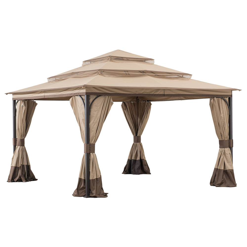 SUNJOY Khaki Replacement Canopy For tini 3-Tiered Soft Top Gazebo (13x13 FT) A101012300/A101012310 Sold At SunNest.