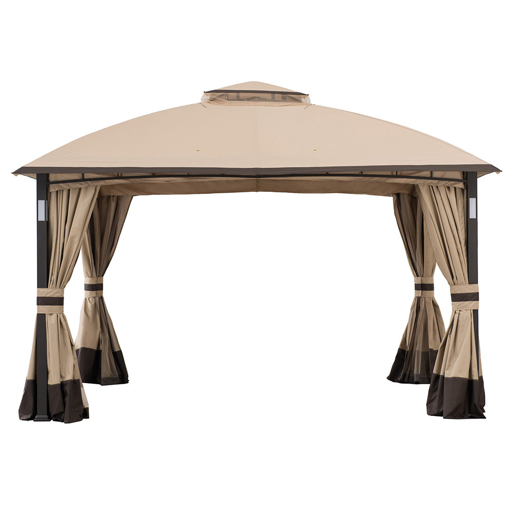 SUNJOY Sesame+Dark Brown Replacement Canopy For Moorehead Domed Soft Top gazebo (11X13 Ft) A101011510 Sold At SunNest.