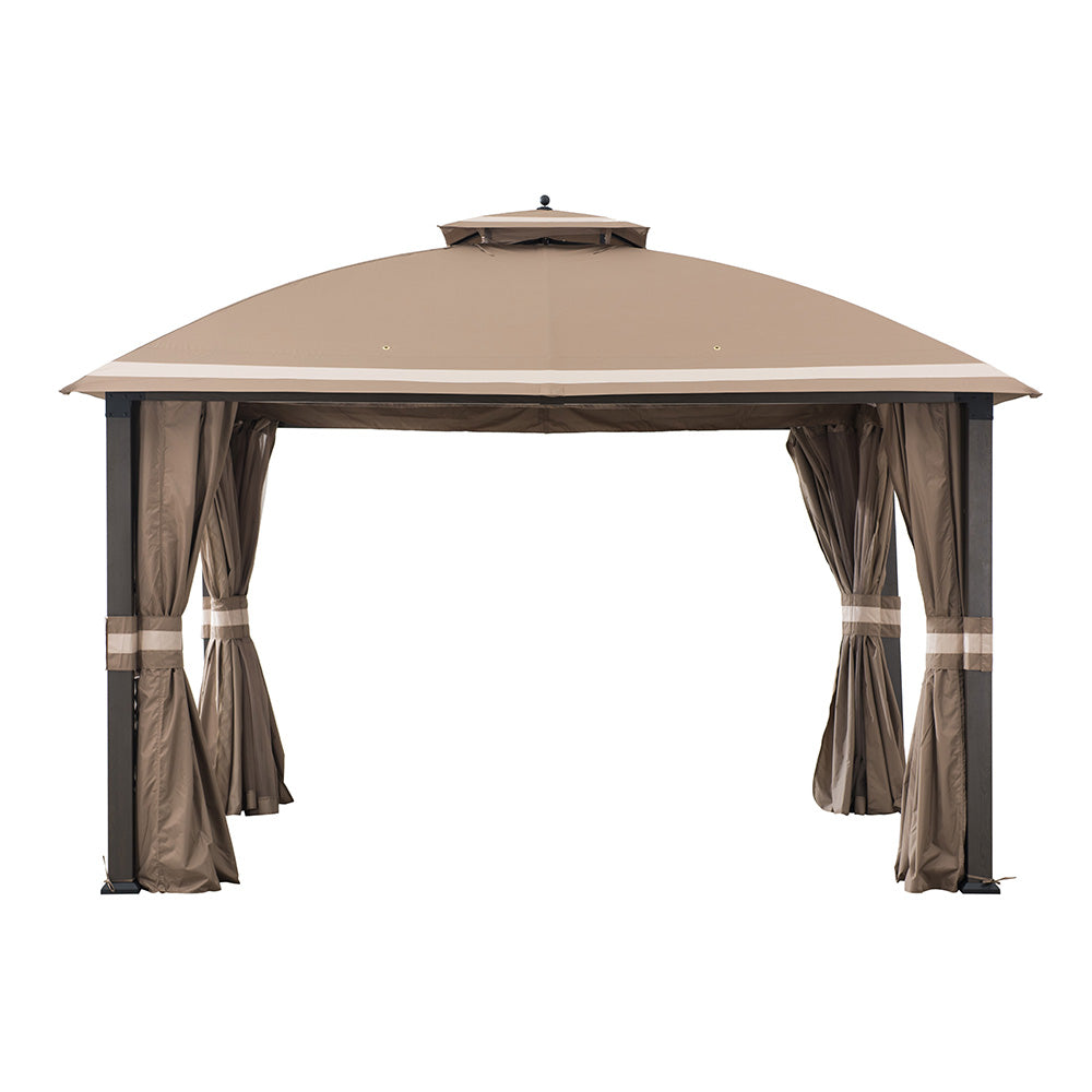 SUNJOY Khaki+Beige Replacement Curtain For Morley Soft Top Gazebo (10X12 Ft) A101007603 Sold At BigLots.