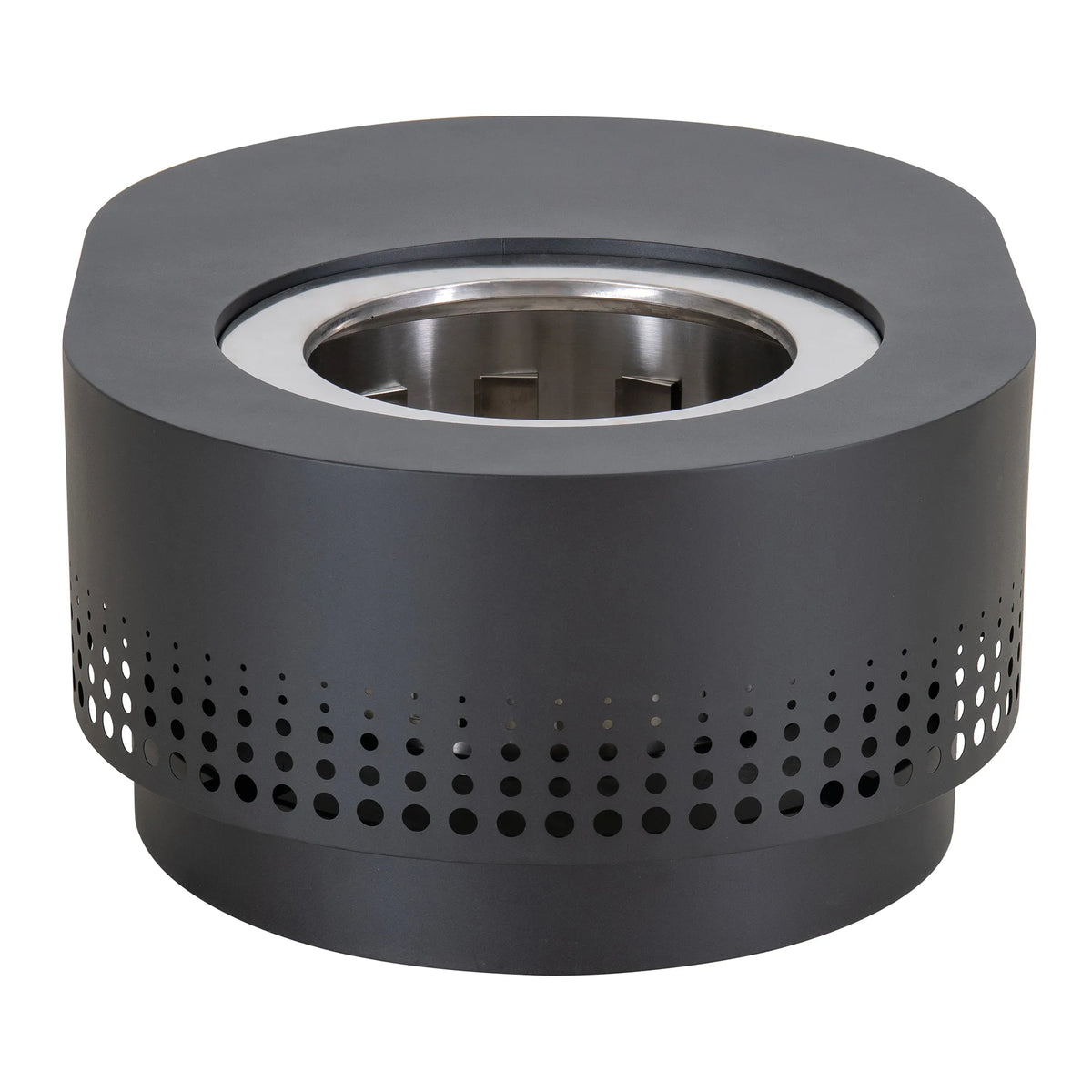 Vulcan Oval Extra Tall Smokeless Fire Pit 38", Dot Grid - Black