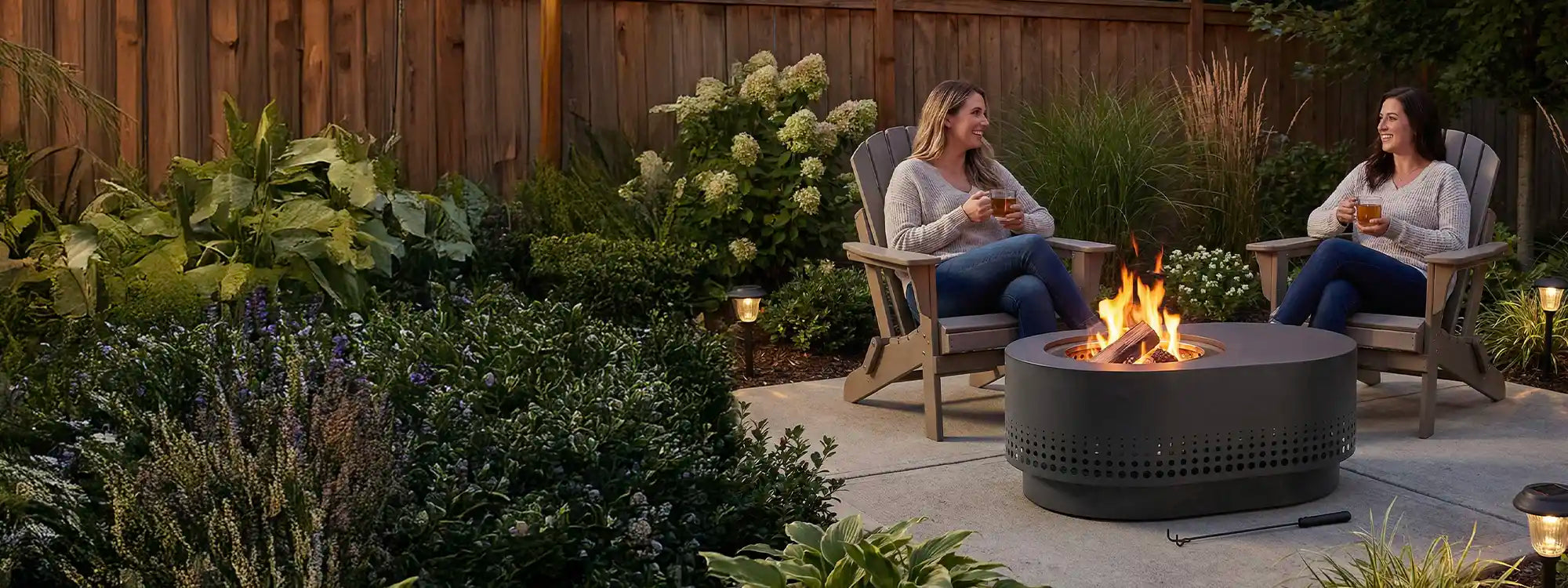 SUNJOY 38 Inch Stainless Steel Smokeless Fire Pit with PVC Cover and Poker - Dot Grid & Gray
