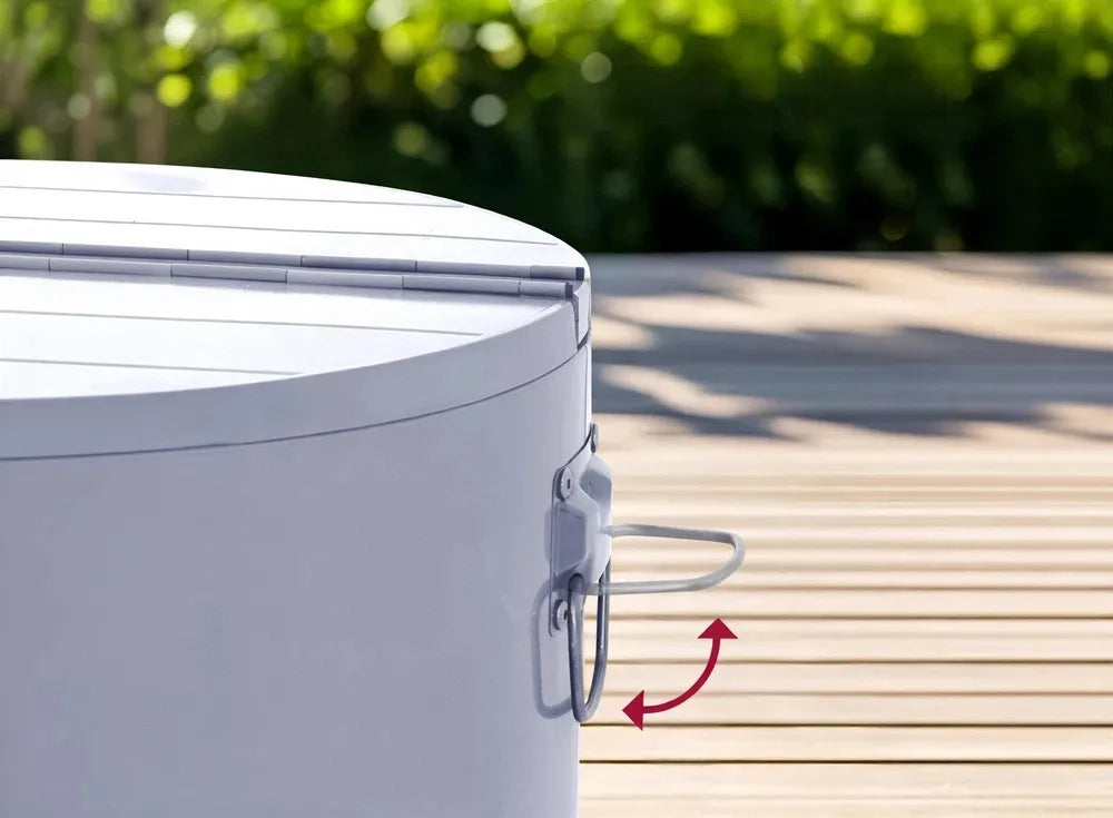 Oasis Rolling Patio Ice Chest Cart 60 Qt - Alabaster White