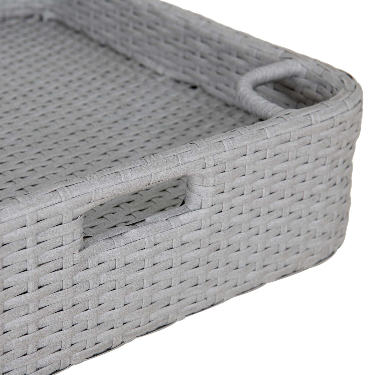 SUNJOY 24x24 Inch Aluminum Frame Wicker Floating Tray for Pool.