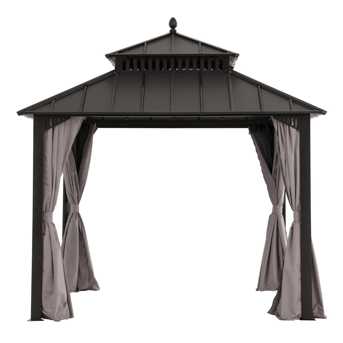 Kingston Aluminum Gazebo - Espresso Brown, 10x10