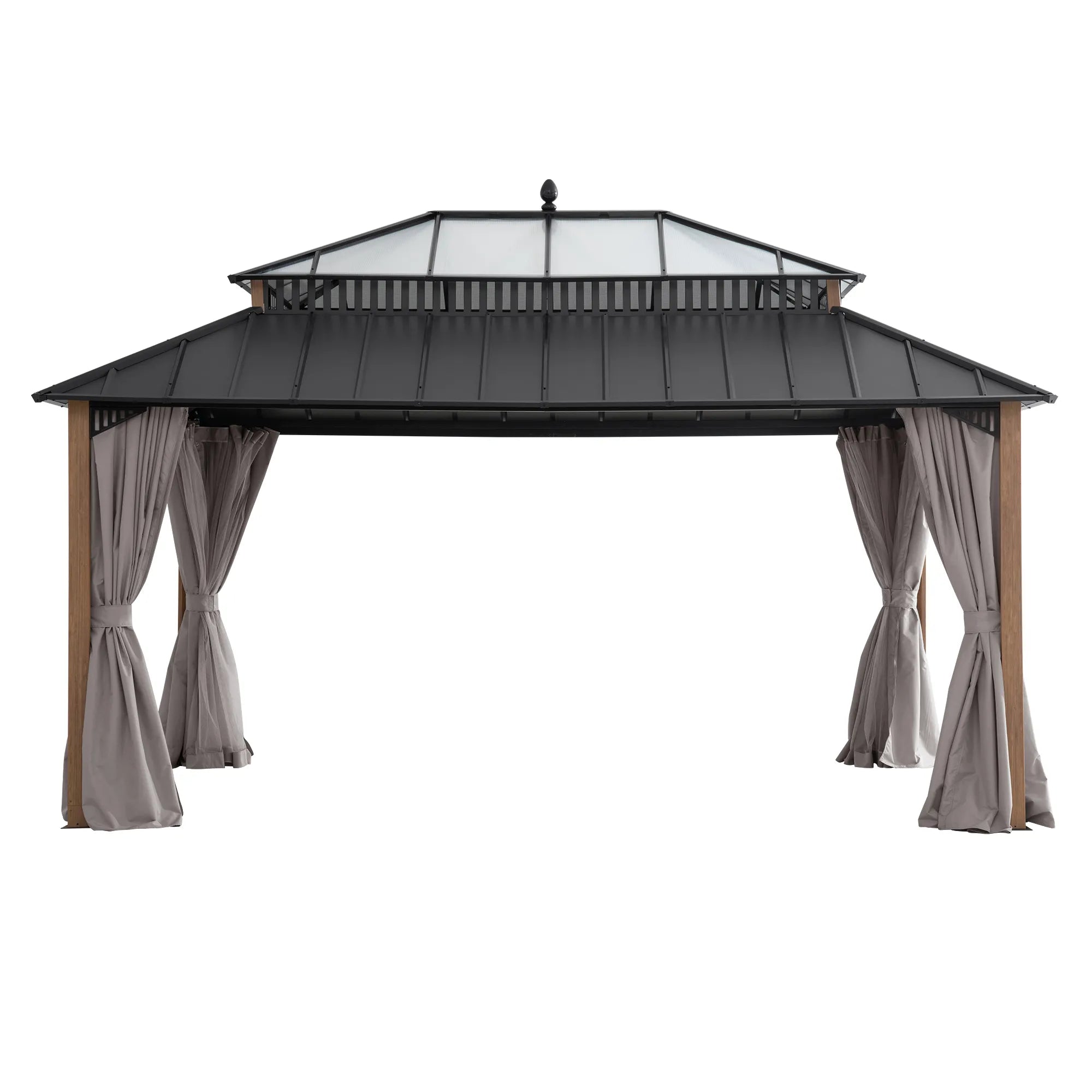 Kingston Horizon PC-Vent Gazebo - Natural Woodgrain, 12x16
