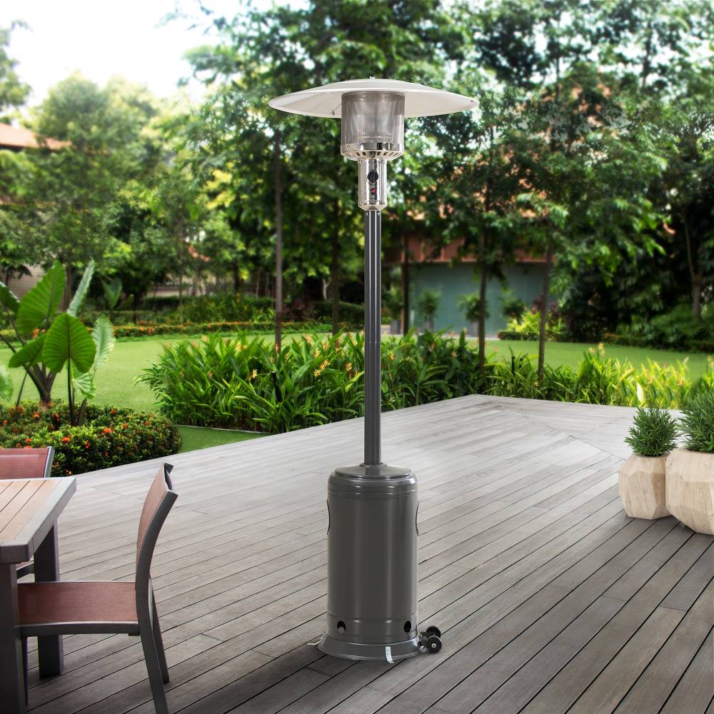 47,000 BTU Propane Heater with Wheels for Patio Space