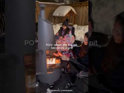 Customer Case of SUNJOY 57 Inch 2-in-1 Chiminea Fire Pit & Grill with Removable Grill Grate and PVC Cover