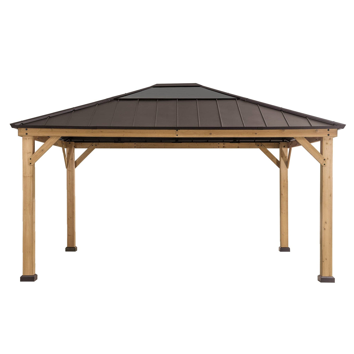 Sunjoy Wooden Hardtop Gazebo for Sale 13x15 for Outdoor Backyard Patio.