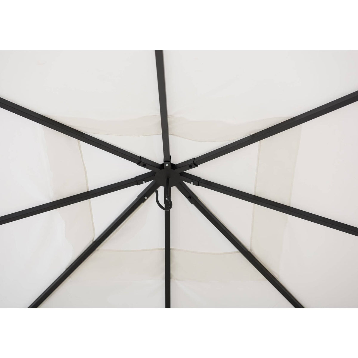 SUNJOY 10x10 White Gazebo with Curtain and Netting.
