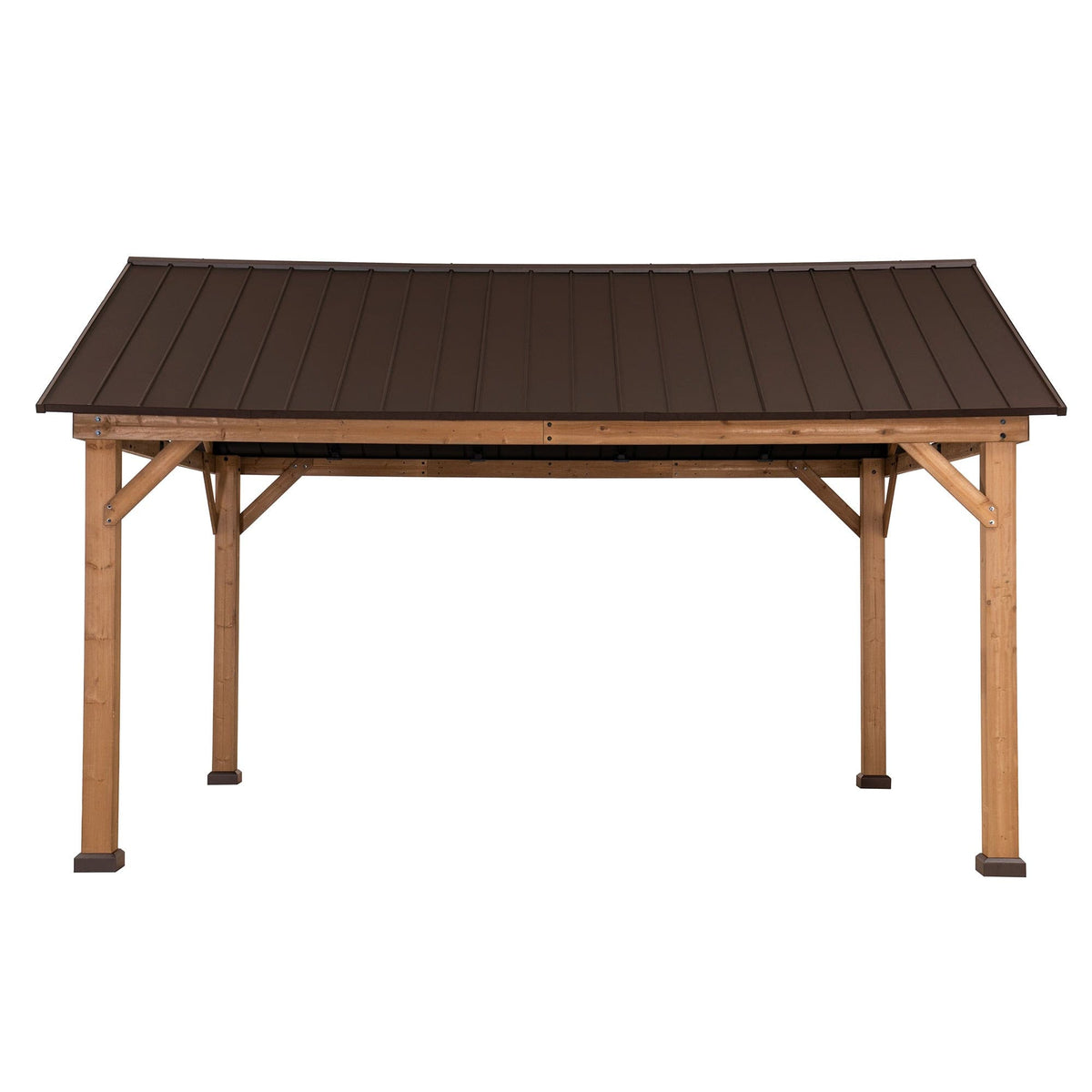 SUNJOY 11x13 Wooden Frame Gable Roof Gazebo with Ceiling Hook.