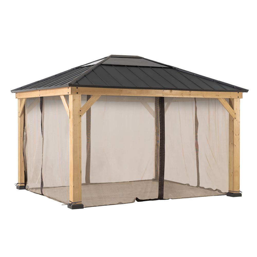 SUNJOY Replacement Mosquito Netting for 11 ft. Γ13 ft. Wood-Framed Gazebos.