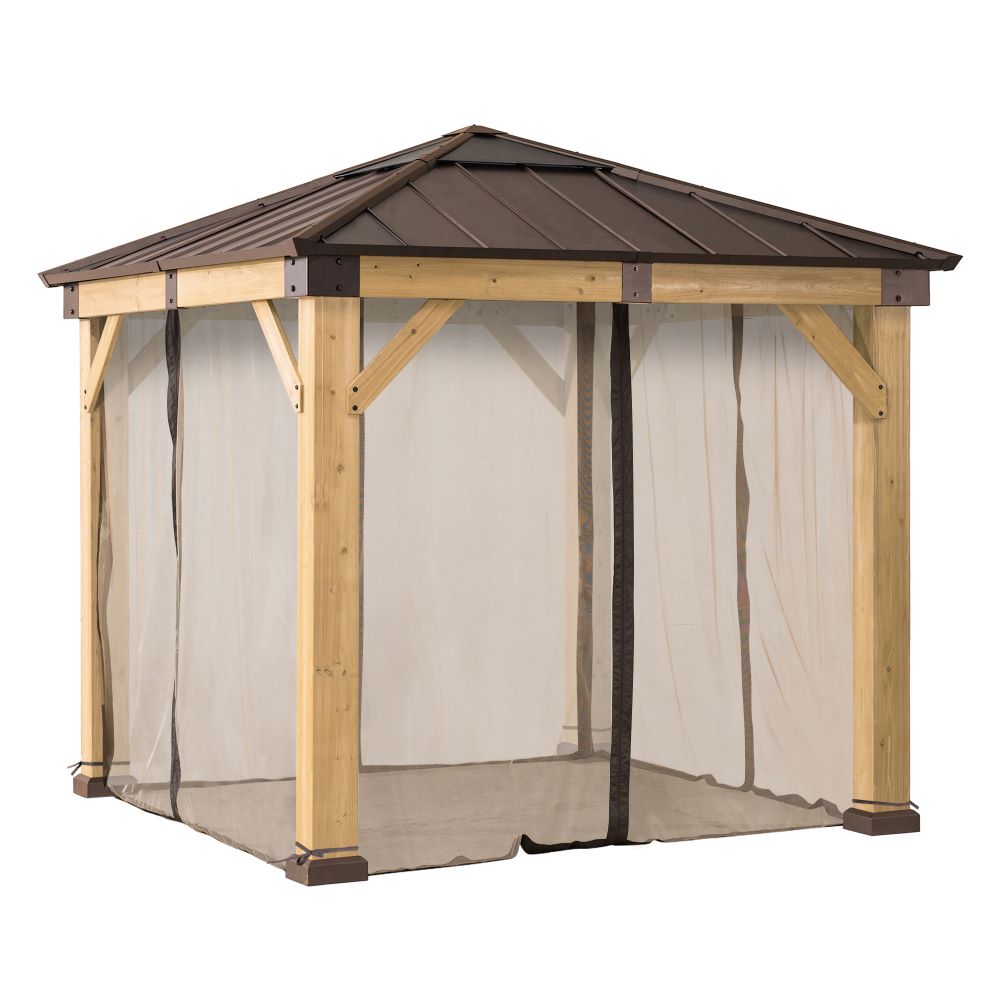 SUNJOY Replacement Mosquito Netting for 9 ft. Γ 9 ft. Wood-Framed Gazebos.