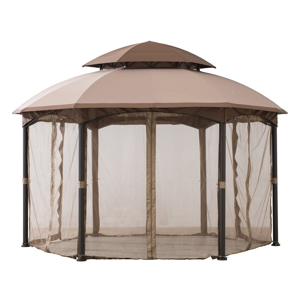 SUNJOY Light Brown Replacement Mosquito Netting For ManatΒ softΒ topΒ gazebo (14x14 Ft) A101011800 Sold At SunNest.