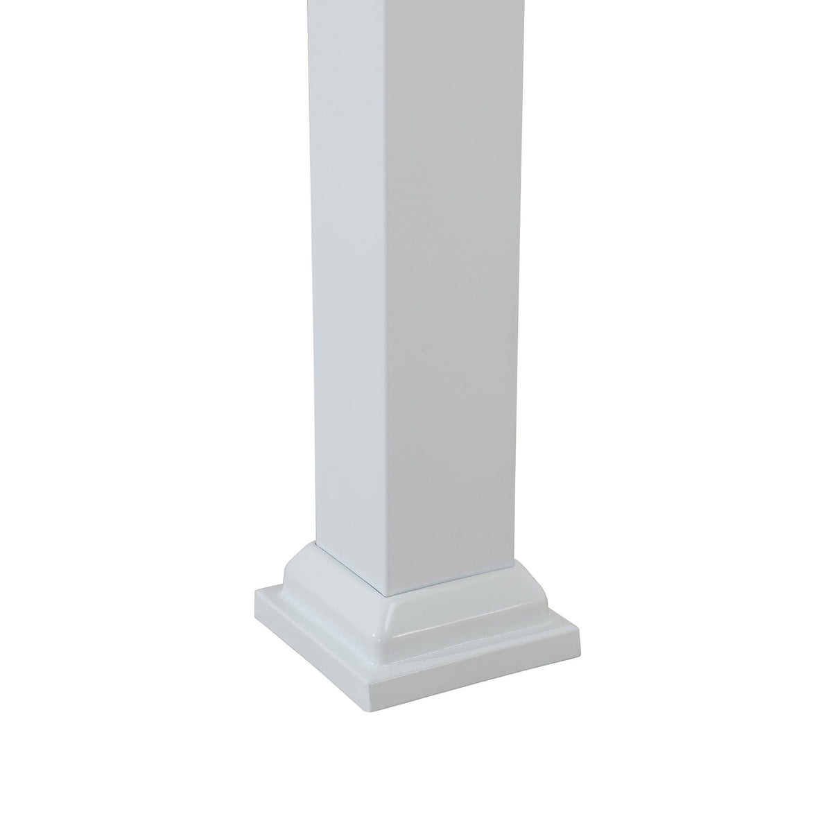 SUNJOY 10x10 White Steel Flat Top Gazebo with Ceiling Hook.