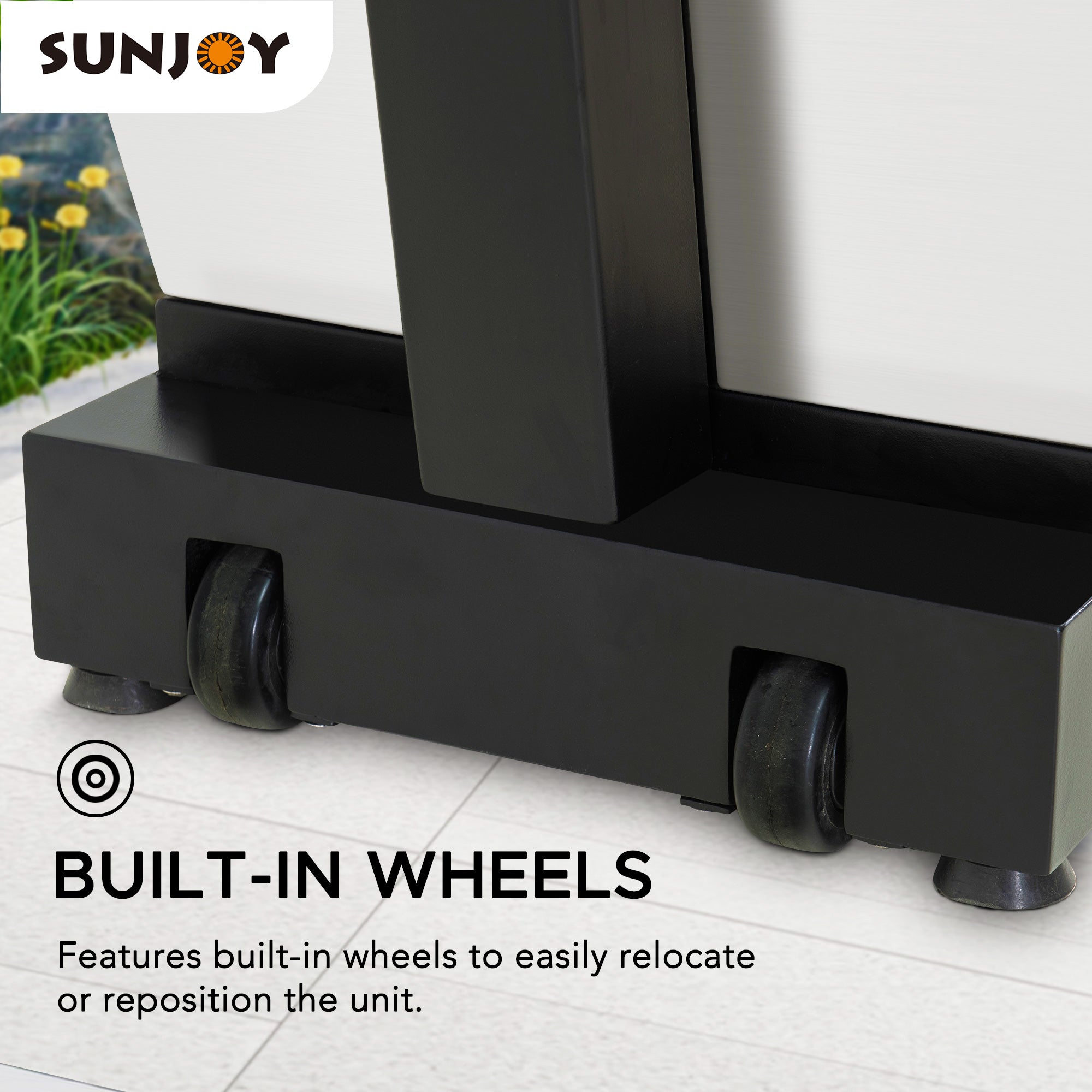 SUNJOY 45,000 BTU Portable Offset Propane Gas Heater with Wheels.