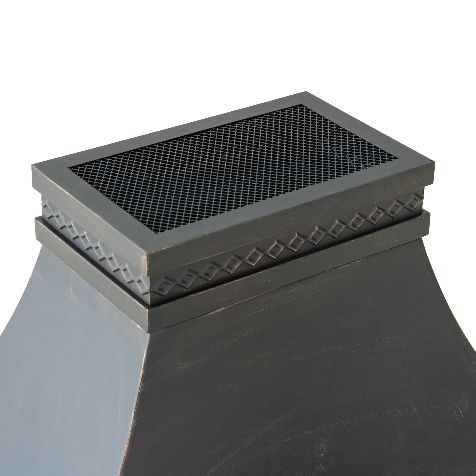 SUNJOY 57 Inch Outdoor Wood Burning Fireplace with PVC Cover - Black & Golden