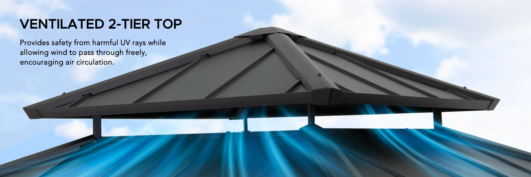 SUNJOY 11x11 Wooden Frame Backyard Hardtop Gazebo with Ceiling Hook - Upgrade Weathered Cedar