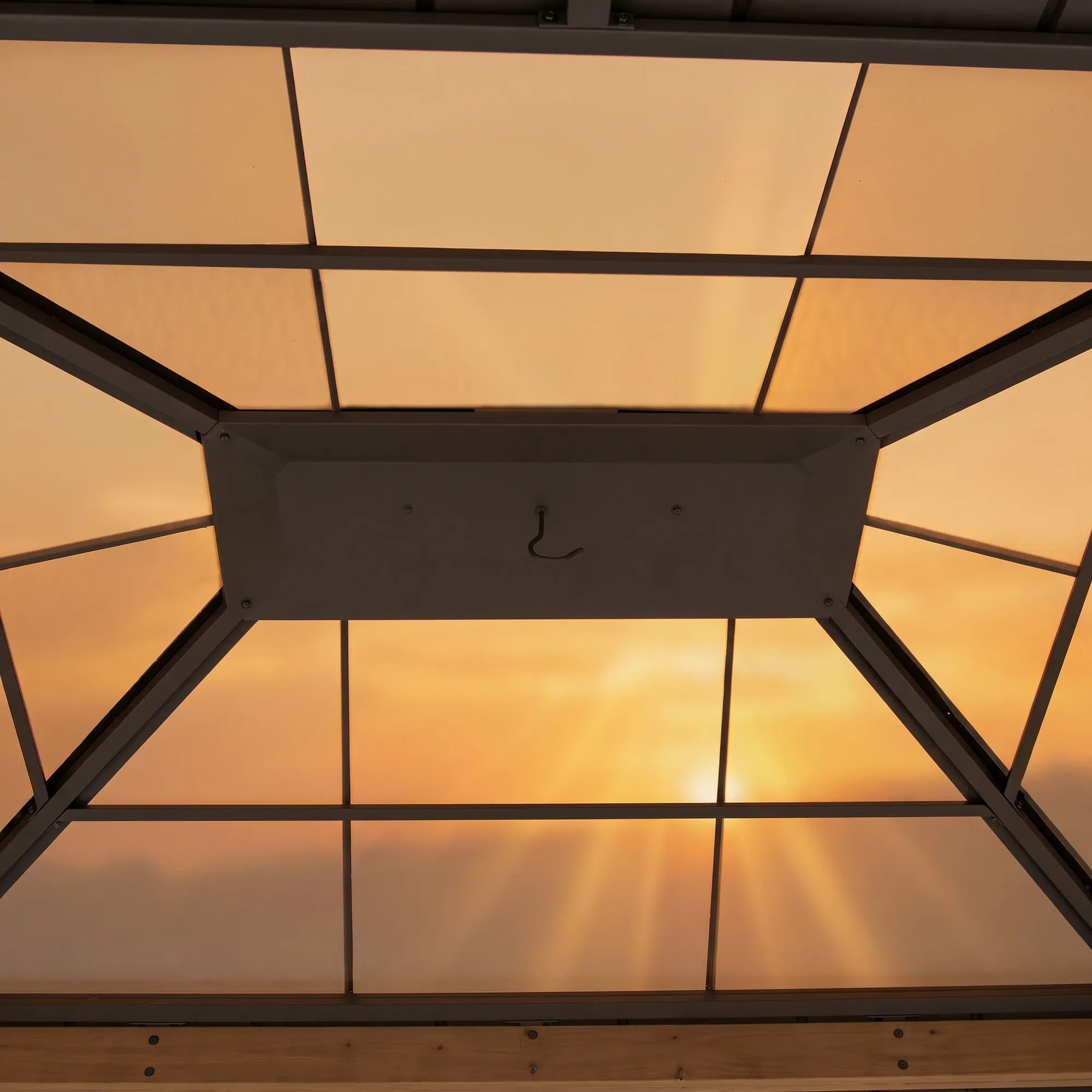 Antrim Skylight Cedar Gazebo - Dark Wood, 13x15