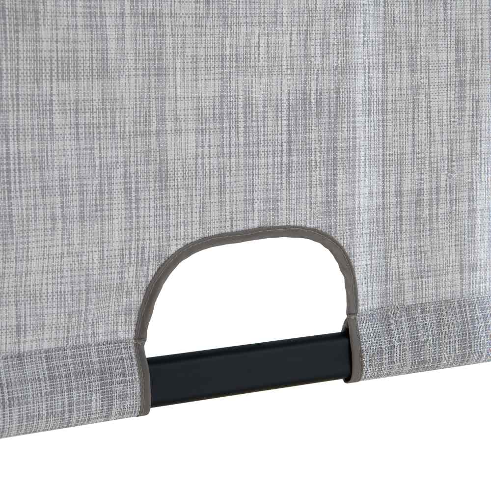 SUNJOY 9x9 Matte Black Steel Frame Pergola with Adjustable Canopy Roof - Light Gray