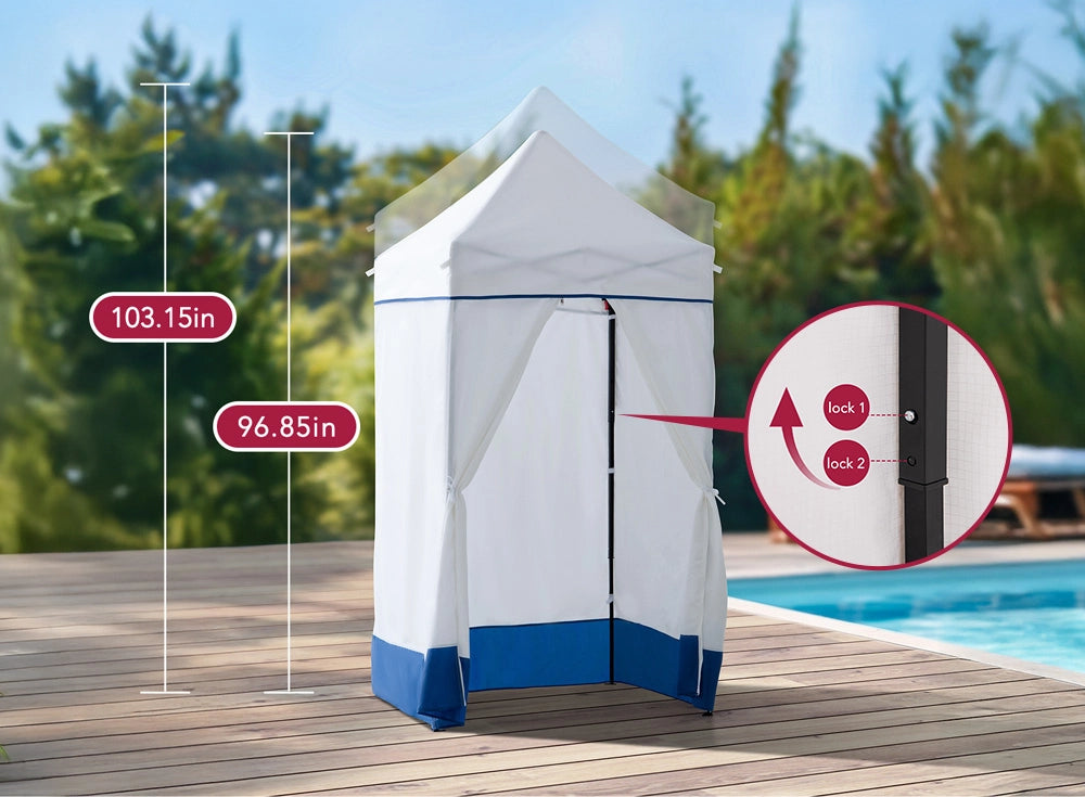 SUNJOY 4x4 Pop-Up Canopy Tent, Outdoor Tool-Free Pop-Up Gazebo with Sidewalls - Navy