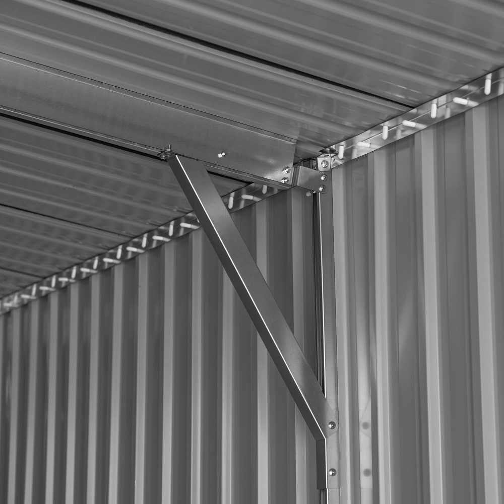 SUNJOY 10x20 Storage Shed Kits with Lockable Doors and Vents - Tan