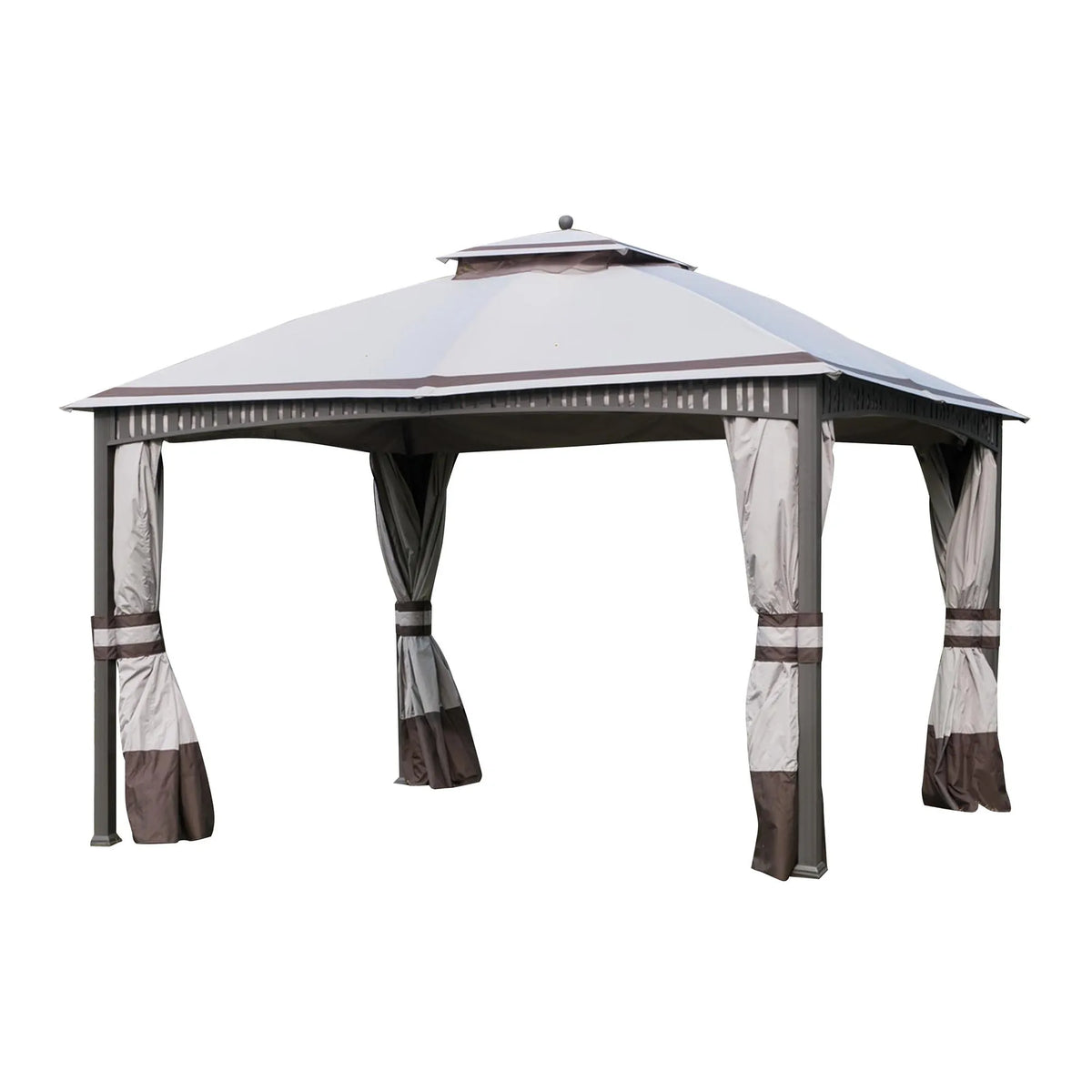 Light Grey+Dark Brown Replacement Canopy For Fairfield Gazebo (10X12 Ft) A101001200 Sold At Canadiantire