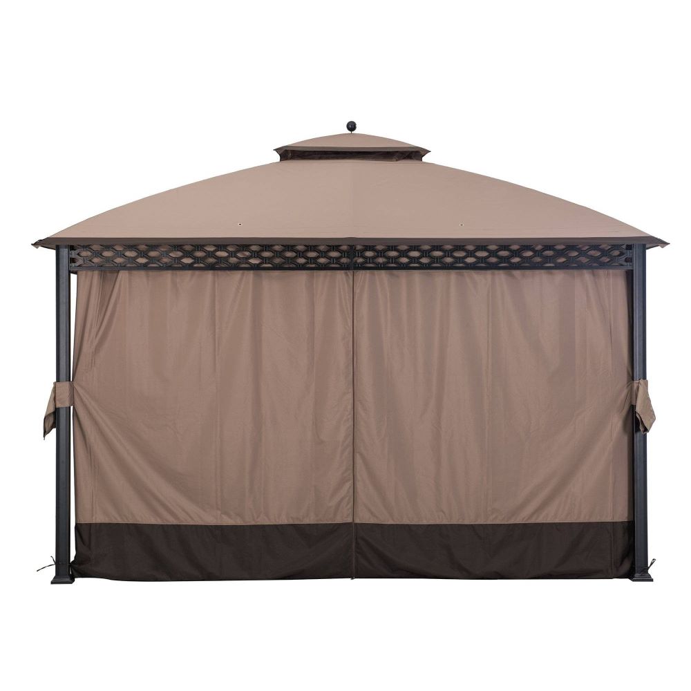 SUNJOY Khaki Replacement Curtain For Windsor Gazebo (10X12 Ft) L-GZ717PST-C Sold At Big Lots.