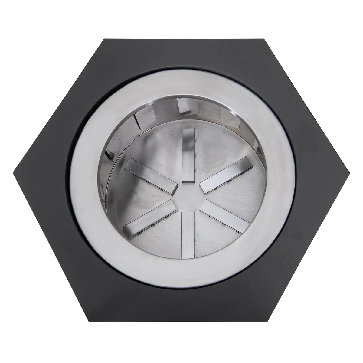 Hexagon Smokeless Fire Pit 28'' - Triangle Pattern & Gray