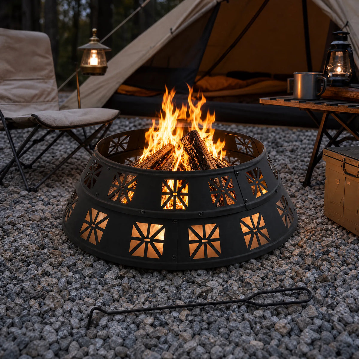 Shelton Steel Wood Burning Fire Pit Ring 36''