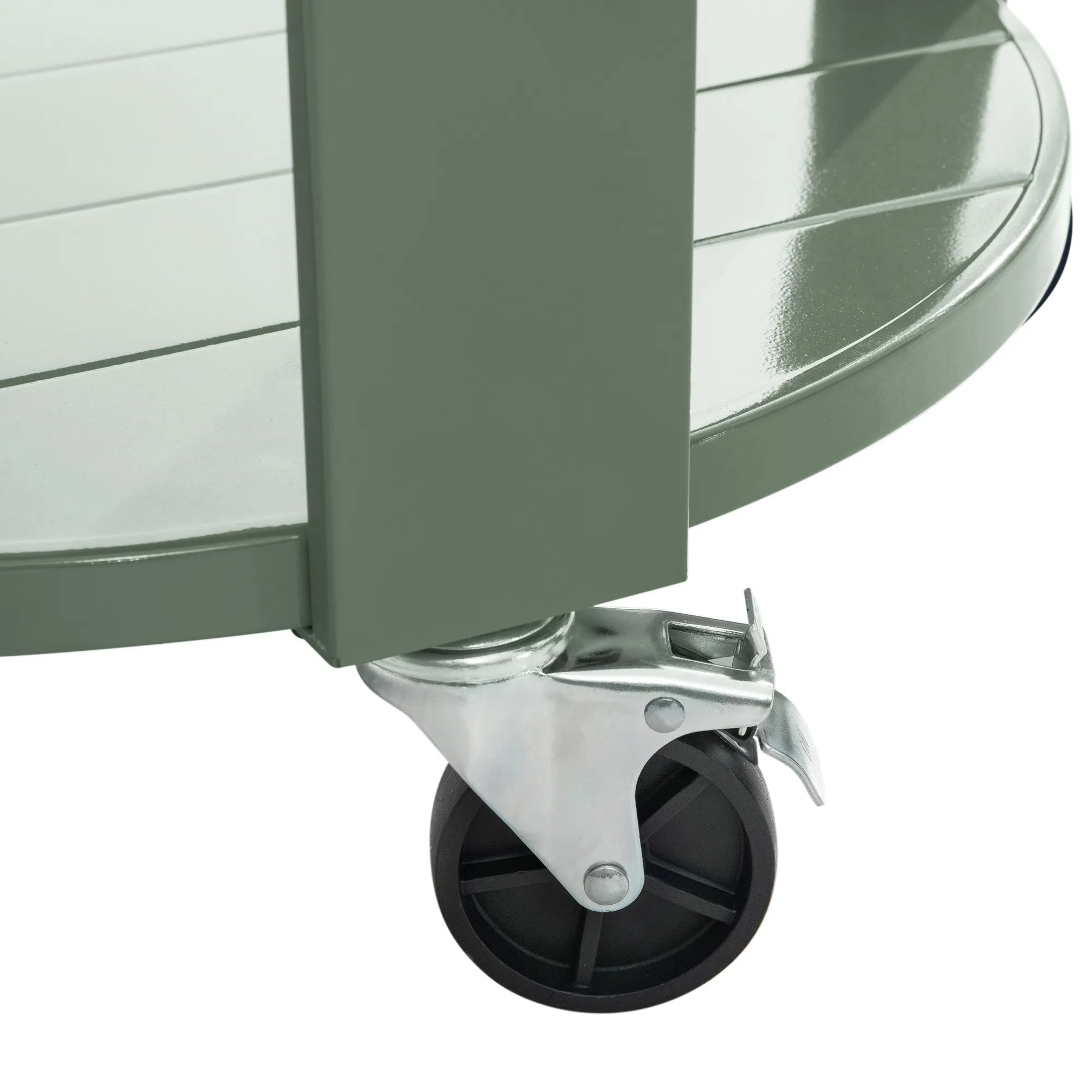 SUNJOY 60 Quart Patio Rooling Cooler Cart with Bottle Opener, Shelf and Lockable Wheels - Green