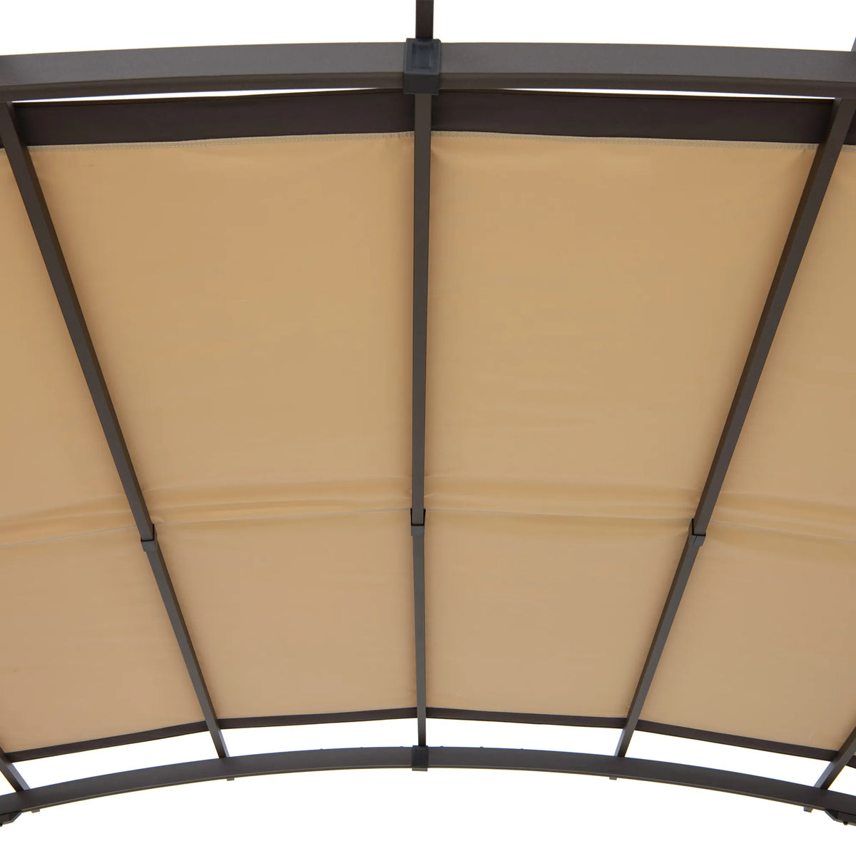 SUNJOY 9.5x11 Metal Arched Pergola Kits with Adjustable Canopy Roof.
