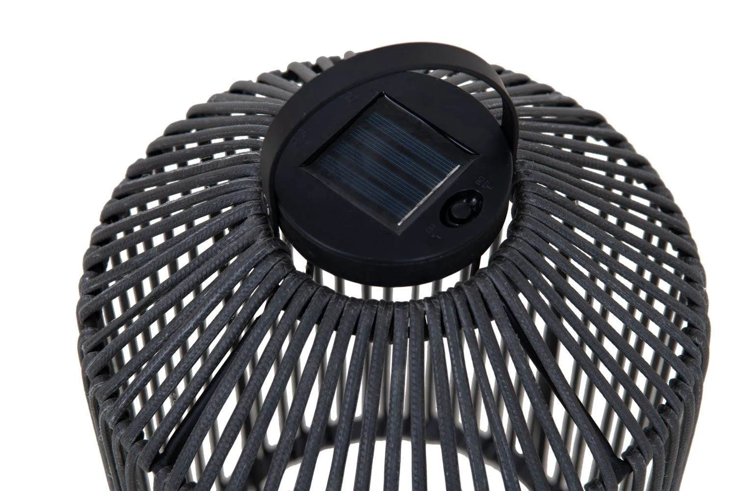 Origin 21 28-in x 10-in Black Metal Solar Outdoor Decorative Lantern