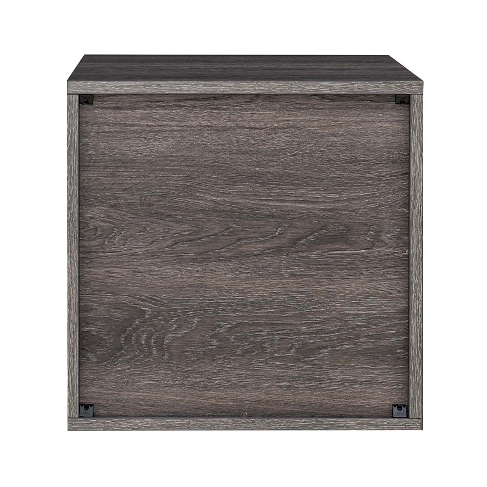 SUNJOY Quub Quarter Cabinet, Space Saving Stackable MDF Wood Cabinet for Living Room, Bedroom and Other Indoor Space.