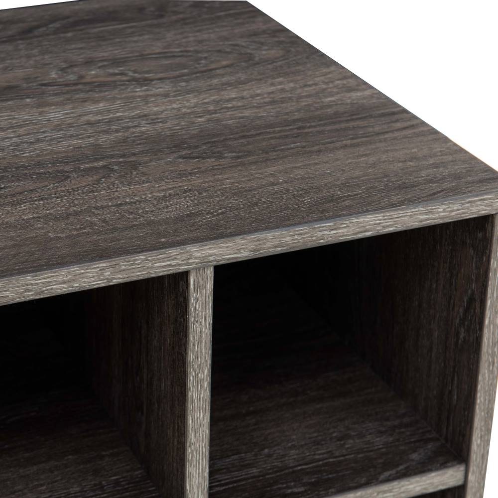 SUNJOY Quub Quarter Cabinet, Space Saving Stackable MDF Wood Cabinet for Living Room, Bedroom and Other Indoor Space