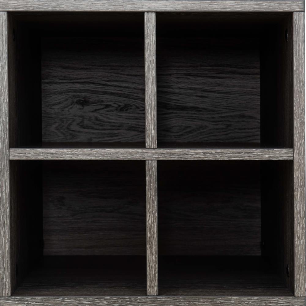 SUNJOY Quub Quarter Cabinet, Space Saving Stackable MDF Wood Cabinet for Living Room, Bedroom and Other Indoor Space