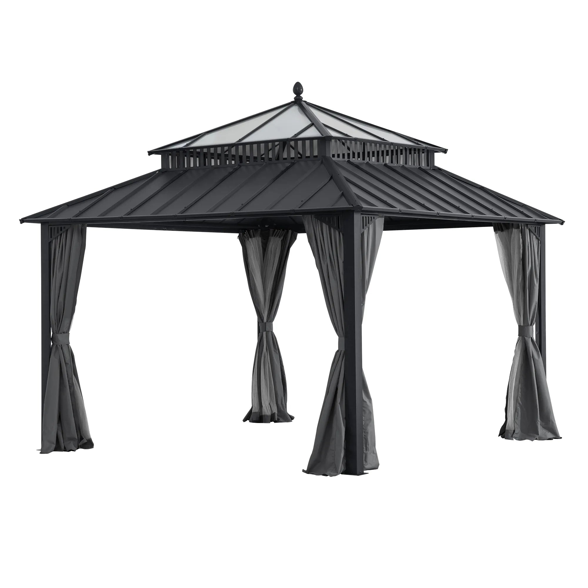 Kingston Horizon PC-Vent Gazebo - Slate Gray, 12x12