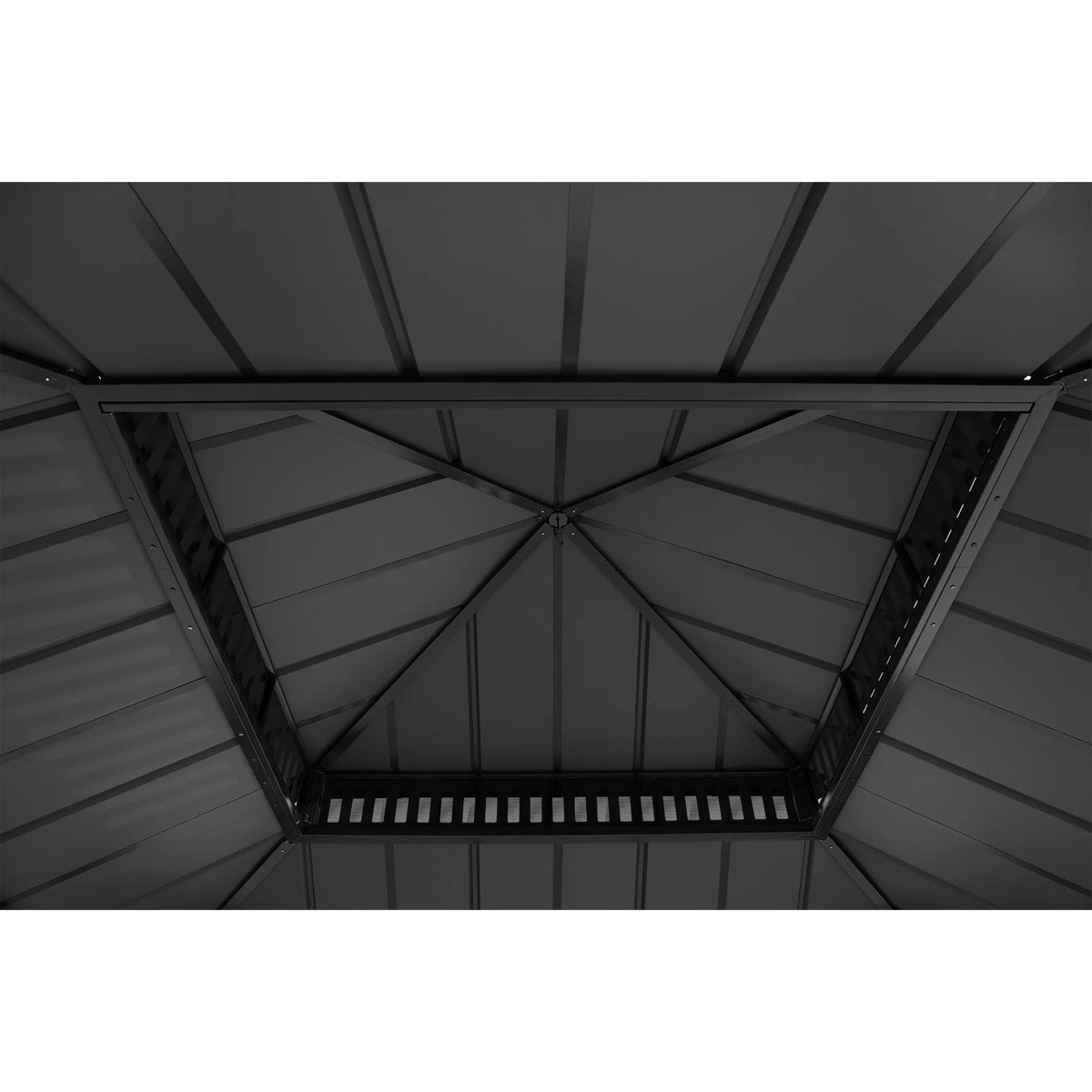 Kingston Aluminum Gazebo - Natural Woodgrain, 12x12