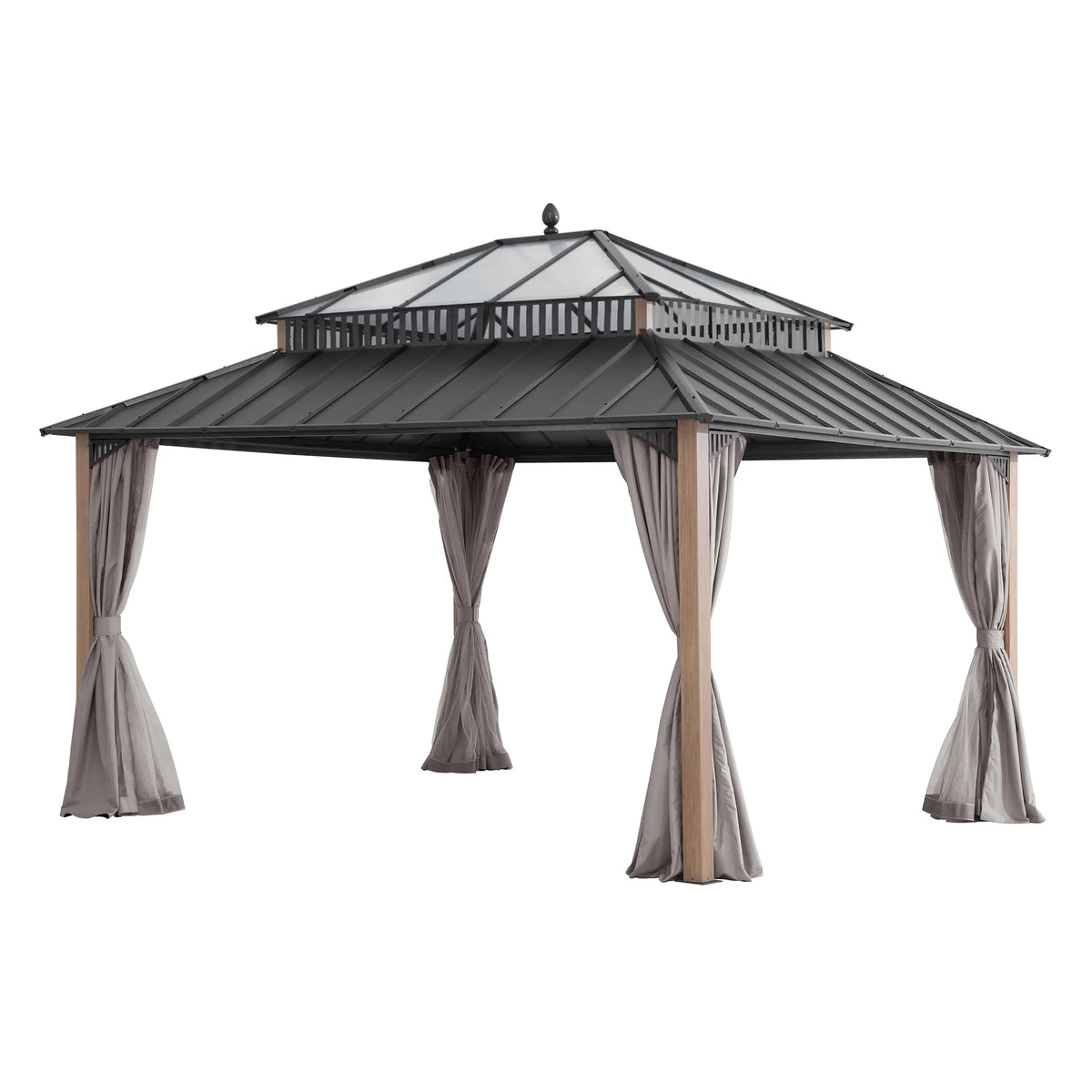 Kingston Horizon PC-Vent Gazebo Natural Woodgrain, 12x14