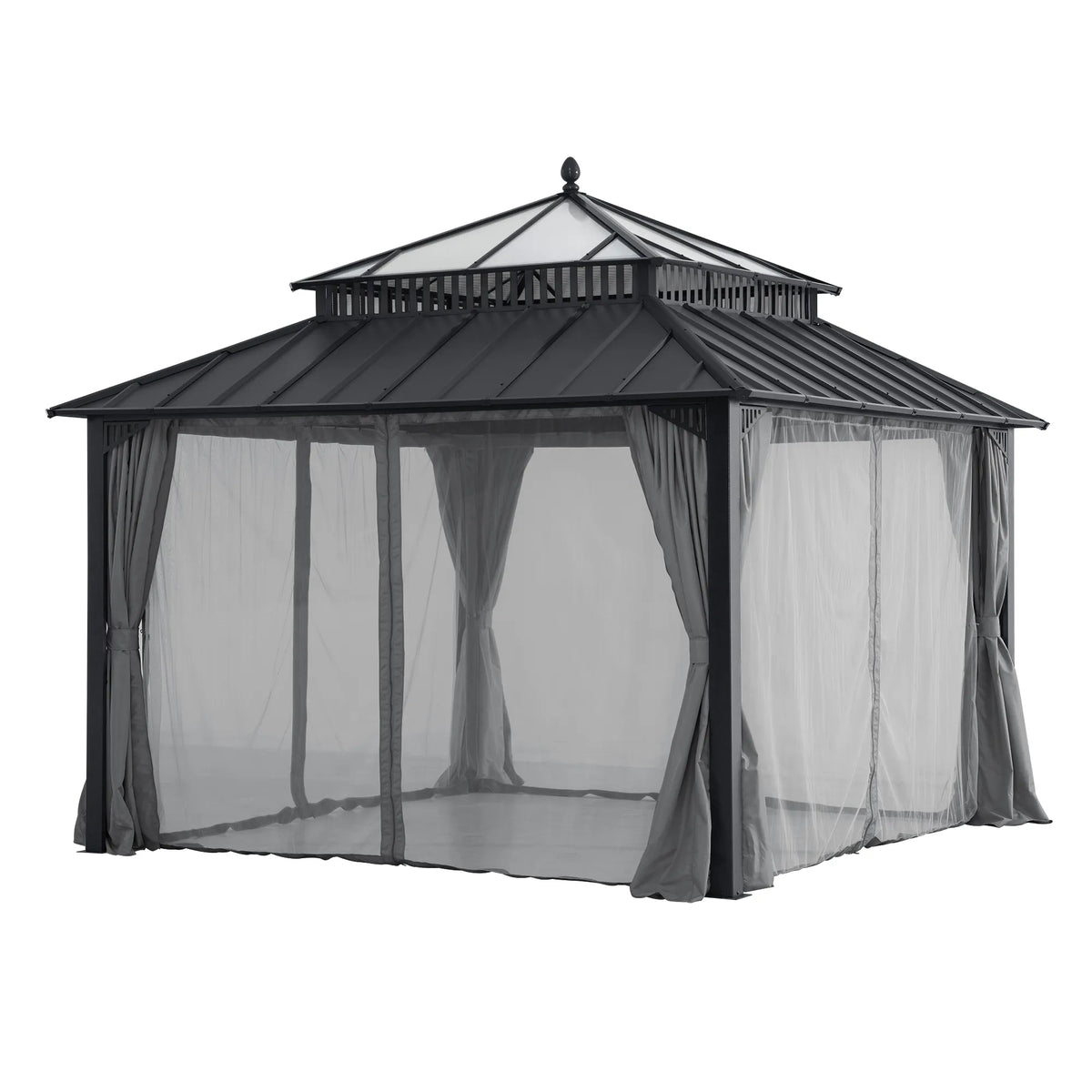 Kingston Horizon PC-Vent Gazebo - Slate Gray, 12x12